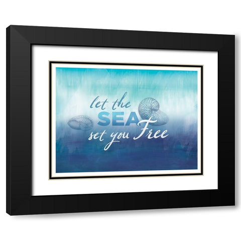 Watercolor Coast 3 Black Modern Wood Framed Art Print with Double Matting by Allen, Candace