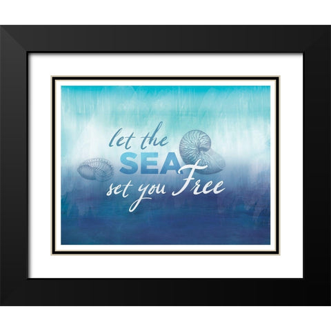 Watercolor Coast 3 Black Modern Wood Framed Art Print with Double Matting by Allen, Candace