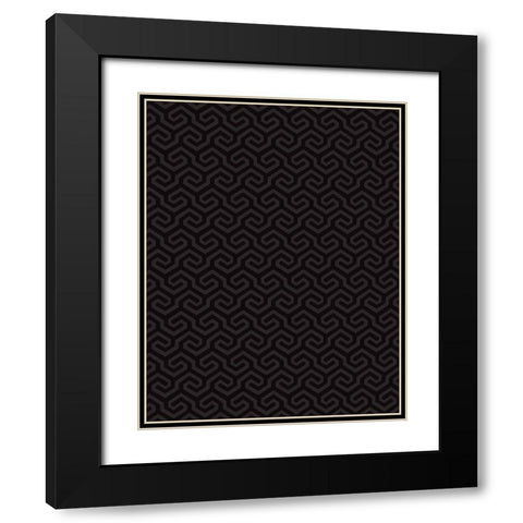 Modern Drama Fleur GEO 2 Black Modern Wood Framed Art Print with Double Matting by Allen, Candace