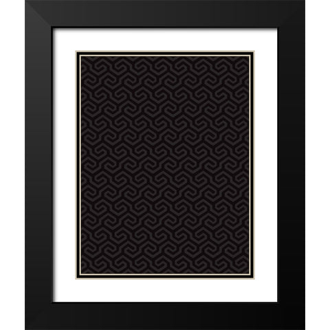 Modern Drama Fleur GEO 2 Black Modern Wood Framed Art Print with Double Matting by Allen, Candace
