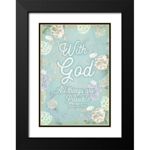 Religious 1 Black Modern Wood Framed Art Print with Double Matting by Lula Bijoux and Company