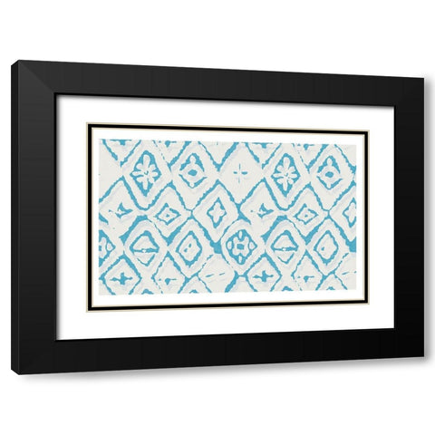 Block Print 1 Black Modern Wood Framed Art Print with Double Matting by Lula Bijoux and Company