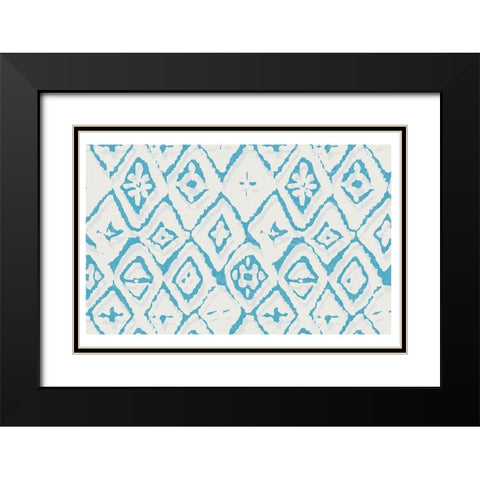 Block Print 1 Black Modern Wood Framed Art Print with Double Matting by Lula Bijoux and Company