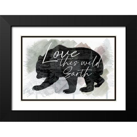 Love This Wild Earth Black Modern Wood Framed Art Print with Double Matting by Lula Bijoux and Company
