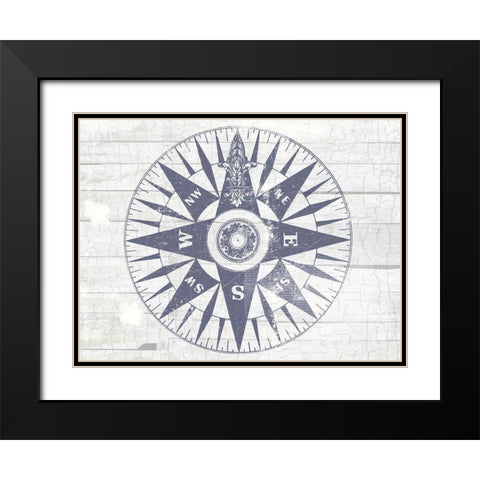 Sea Dial Black Modern Wood Framed Art Print with Double Matting by Lula Bijoux and Company