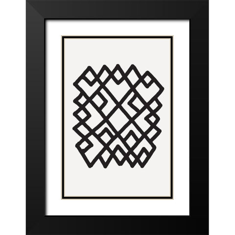 BW Minimalist 1 Black Modern Wood Framed Art Print with Double Matting by Lula Bijoux And Company
