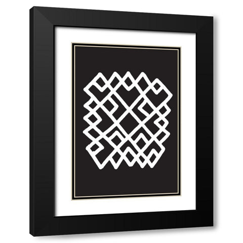 BW Minimalist 2 Black Modern Wood Framed Art Print with Double Matting by Lula Bijoux And Company