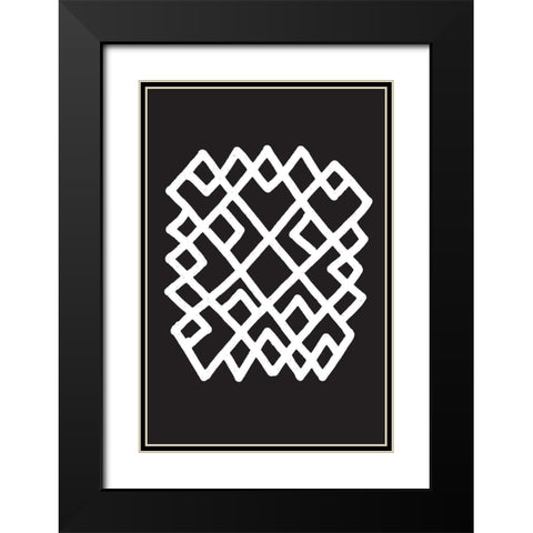 BW Minimalist 2 Black Modern Wood Framed Art Print with Double Matting by Lula Bijoux And Company