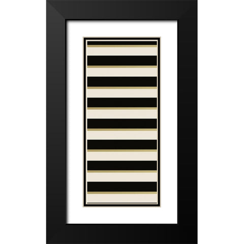 Geo Black and Gold 2 Black Modern Wood Framed Art Print with Double Matting by Allen, Candace