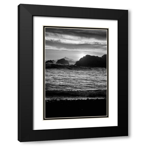Sunset I Black Modern Wood Framed Art Print with Double Matting by Rowland, Joseph