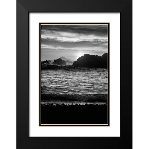 Sunset I Black Modern Wood Framed Art Print with Double Matting by Rowland, Joseph
