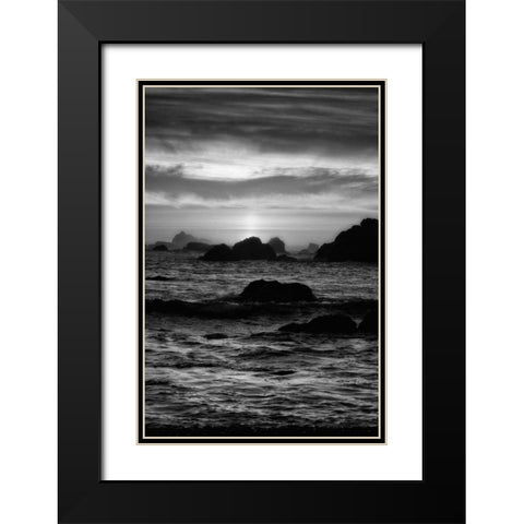 Sunset II Black Modern Wood Framed Art Print with Double Matting by Rowland, Joseph