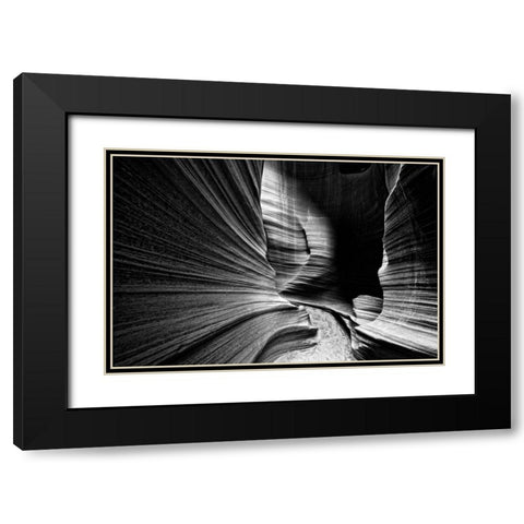 Slot Canyon Wall Black Modern Wood Framed Art Print with Double Matting by Rowland, Joseph
