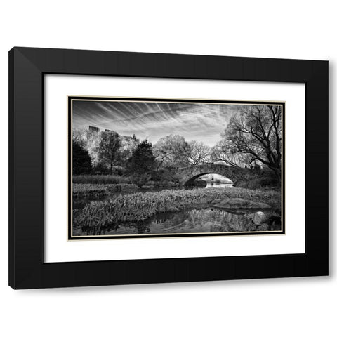 Magic Of Central Park Black Modern Wood Framed Art Print with Double Matting by Rowland, Joseph