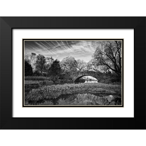Magic Of Central Park Black Modern Wood Framed Art Print with Double Matting by Rowland, Joseph