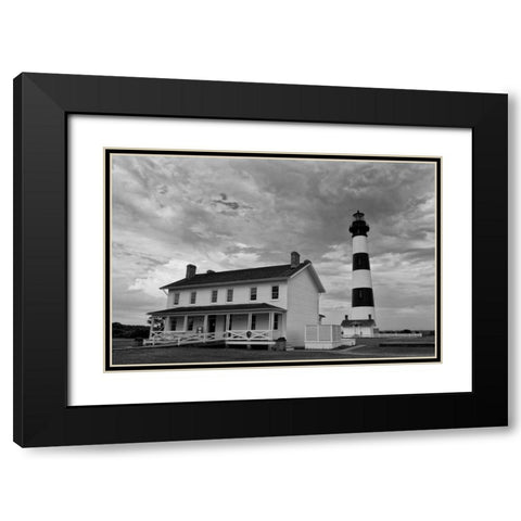 Bodie Lighthouse Black Modern Wood Framed Art Print with Double Matting by Rowland, Joseph