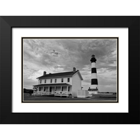 Bodie Lighthouse Black Modern Wood Framed Art Print with Double Matting by Rowland, Joseph