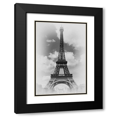 Eiffel 1 Black Modern Wood Framed Art Print with Double Matting by De Carvalho, Sandro