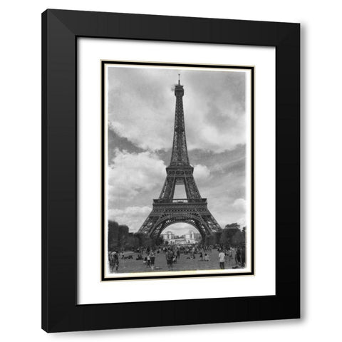 Eiffel 7 Black Modern Wood Framed Art Print with Double Matting by De Carvalho, Sandro