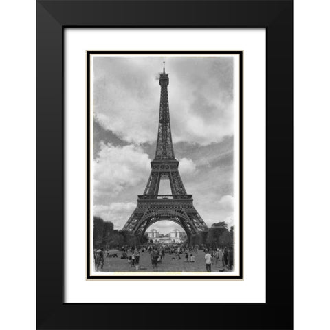 Eiffel 7 Black Modern Wood Framed Art Print with Double Matting by De Carvalho, Sandro
