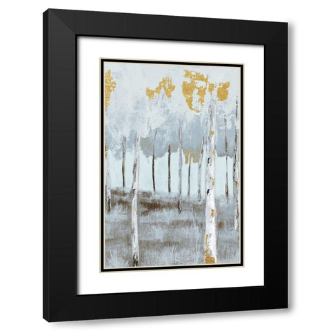 Birch Metallic Gray Day 3 Black Modern Wood Framed Art Print with Double Matting by Sunny