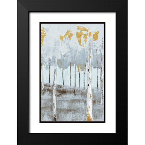 Birch Metallic Gray Day 3 Black Modern Wood Framed Art Print with Double Matting by Sunny
