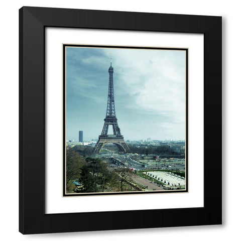 Paris in Summer Black Modern Wood Framed Art Print with Double Matting by Ghanooni, Sarah