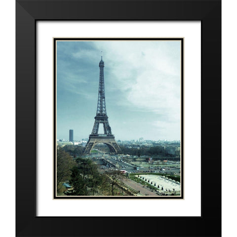 Paris in Summer Black Modern Wood Framed Art Print with Double Matting by Ghanooni, Sarah