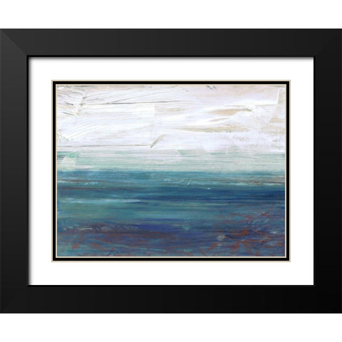 New Horizons A2 Black Modern Wood Framed Art Print with Double Matting by Haynes, Smith