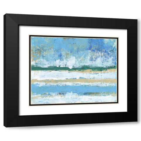 Beachy Coast Black Modern Wood Framed Art Print with Double Matting by Haynes, Smith