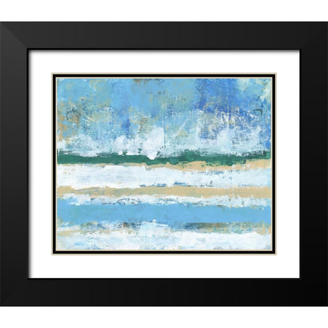 Beachy Coast Black Modern Wood Framed Art Print with Double Matting by Haynes, Smith
