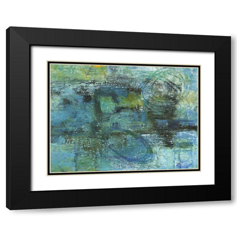 Blue Lagoon Black Modern Wood Framed Art Print with Double Matting by Haynes, Smith