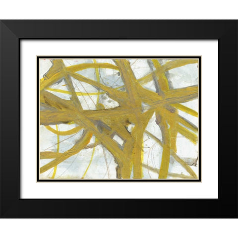 Golden Webbing 1 Black Modern Wood Framed Art Print with Double Matting by Haynes, Smith