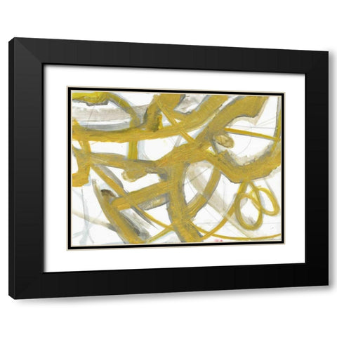 Golden Webbing 2 Black Modern Wood Framed Art Print with Double Matting by Haynes, Smith