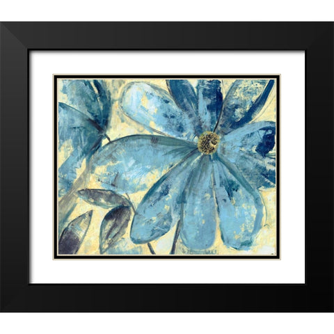 Golden Bloom Black Modern Wood Framed Art Print with Double Matting by Haynes, Smith