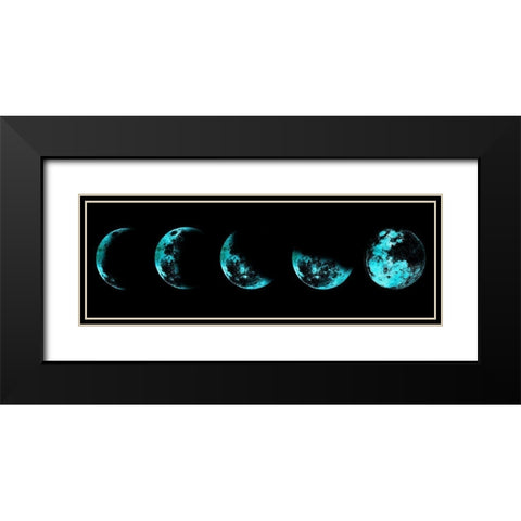 Blue Moon Eclipse Black Modern Wood Framed Art Print with Double Matting by Lewis, Sheldon