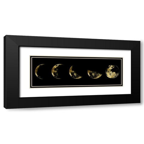 Golden Moon Eclipse Black Modern Wood Framed Art Print with Double Matting by Lewis, Sheldon