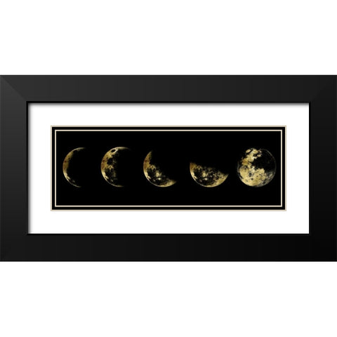 Golden Moon Eclipse Black Modern Wood Framed Art Print with Double Matting by Lewis, Sheldon