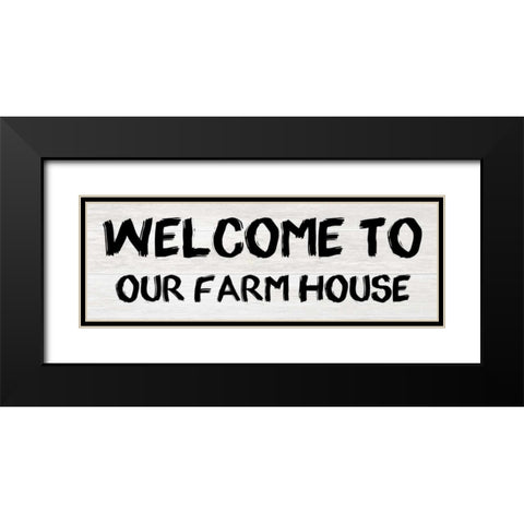 Welcome Black Modern Wood Framed Art Print with Double Matting by Lewis, Sheldon