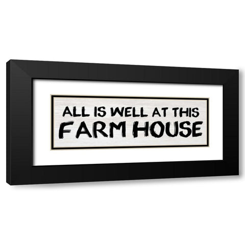 All Is Well Black Modern Wood Framed Art Print with Double Matting by Lewis, Sheldon