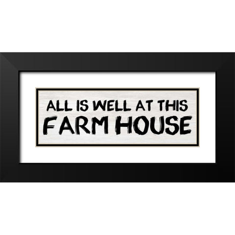 All Is Well Black Modern Wood Framed Art Print with Double Matting by Lewis, Sheldon
