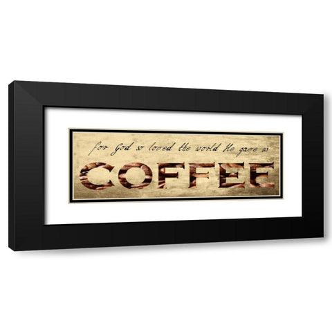 Coffee Love Black Modern Wood Framed Art Print with Double Matting by Lewis, Sheldon