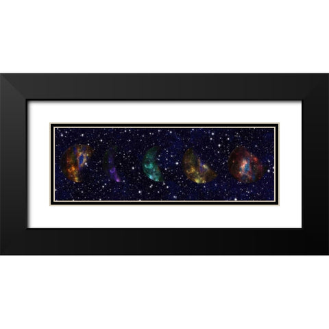 Hello From The Stars Black Modern Wood Framed Art Print with Double Matting by Lewis, Sheldon