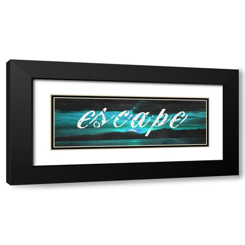 Escape Black Modern Wood Framed Art Print with Double Matting by Lewis, Sheldon