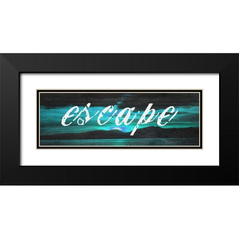 Escape Black Modern Wood Framed Art Print with Double Matting by Lewis, Sheldon
