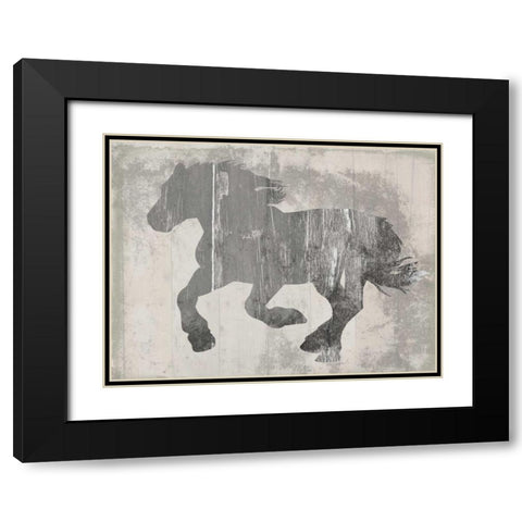 Steady On Black Modern Wood Framed Art Print with Double Matting by Lewis, Sheldon