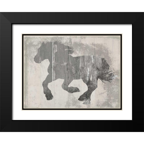 Steady On Black Modern Wood Framed Art Print with Double Matting by Lewis, Sheldon