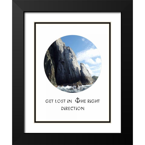Right Direction Black Modern Wood Framed Art Print with Double Matting by Lewis, Sheldon