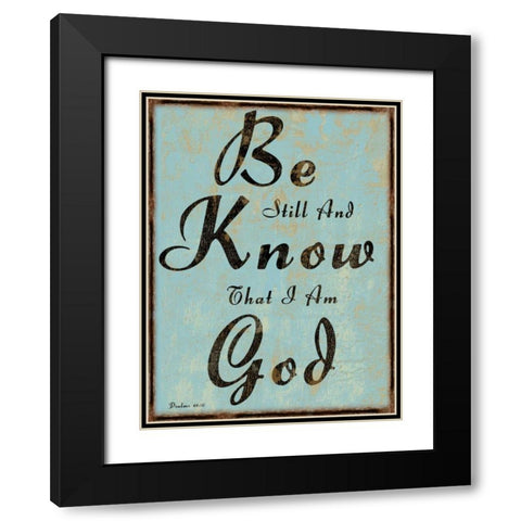 Psalms 46-10 Black Modern Wood Framed Art Print with Double Matting by Lewis, Sheldon