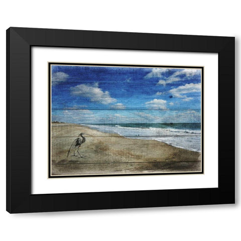 Coastal 1 Black Modern Wood Framed Art Print with Double Matting by Lewis, Sheldon